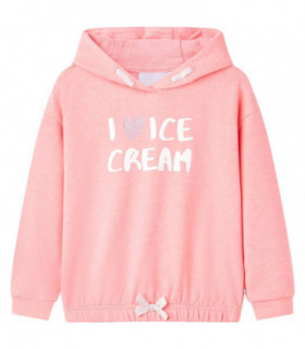 Kids' Hooded Sweatshirt Bright Pink 104