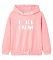 Kids' Hooded Sweatshirt Bright Pink 104