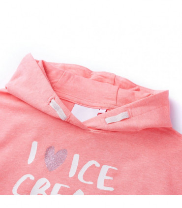 Kids' Hooded Sweatshirt Bright Pink 128