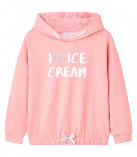 Kids' Hooded Sweatshirt Bright Pink 92