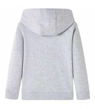 Kids' Hooded Sweatshirt Grey Melange and Orange 128