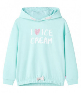 Kids' Hooded Sweatshirt Light Aqua 104