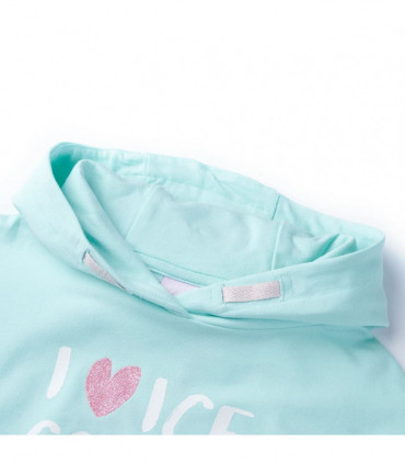 Kids' Hooded Sweatshirt Light Aqua 104
