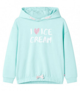 Kids' Hooded Sweatshirt Light Aqua 128