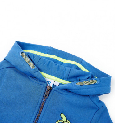 Kids' Hooded Sweatshirt with Zip Blue 104