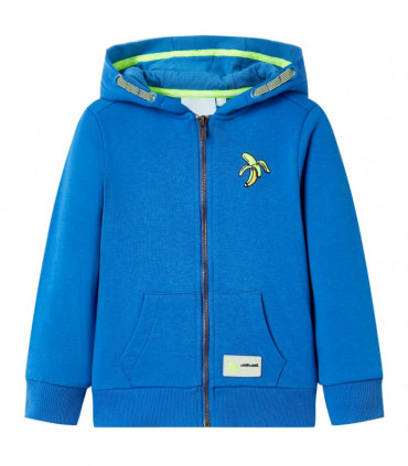 Kids' Hooded Sweatshirt with Zip Blue 116
