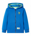 Kids' Hooded Sweatshirt with Zip Blue 116