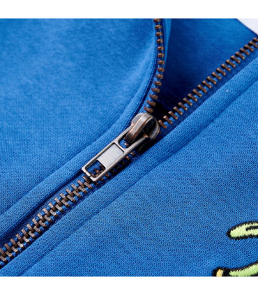 Kids' Hooded Sweatshirt with Zip Blue 116