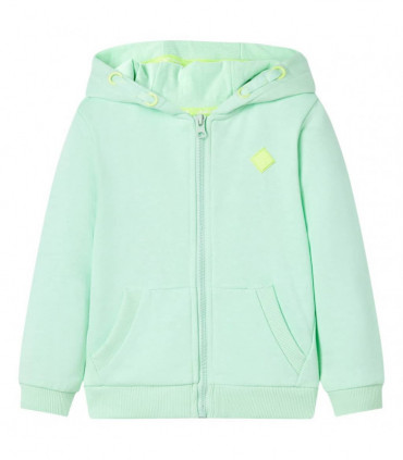 Kids' Hooded Sweatshirt with Zip Bright Green 92