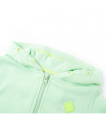 Kids' Hooded Sweatshirt with Zip Bright Green 92