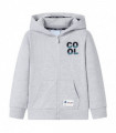 Kids' Hooded Sweatshirt with Zip Grey 92