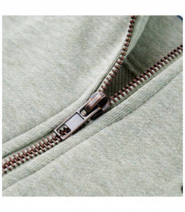 Kids' Hooded Sweatshirt with Zip Light Khaki Melange 92