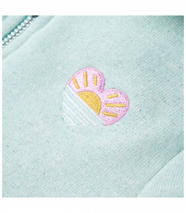 Kids' Hooded Sweatshirt with Zip Light Mint Mix 92