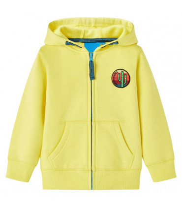 Kids' Hooded Sweatshirt with Zip Light Yellow 104