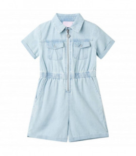 Kids' Onesie with Short Sleeves Soft Blue 104