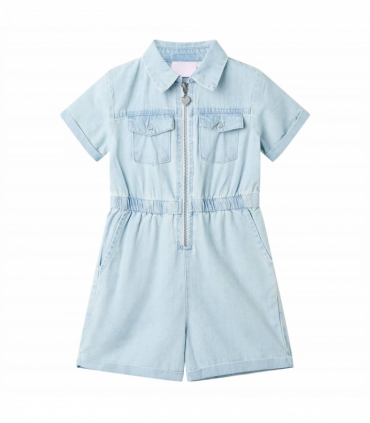 Kids' Onesie with Short Sleeves Soft Blue 104