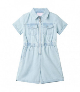 Kids' Onesie with Short Sleeves Soft Blue 92