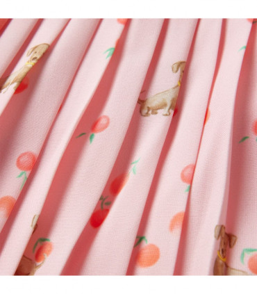 Kids' Pleated Skirt Light Orange 128