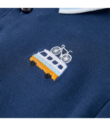 Kids' Polo Shirt Dark Blue 116