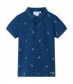 Kids' Polo Shirt Dark Blue 128