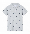 Kids' Polo Shirt  Grey Melange 104
