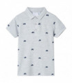 Kids' Polo Shirt  Grey Melange 116