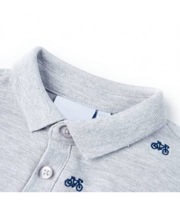 Kids' Polo Shirt  Grey Melange 116
