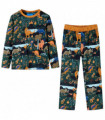 Kids' Pyjamas with Long Sleeves Dark Green 104