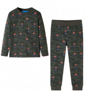 Kids' Pyjamas with Long Sleeves Khaki 104