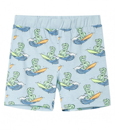 Kids' Pyjamas with Short Sleeves Light Blue 128