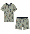 Kids' Pyjamas with Short Sleeves Light Khaki 116
