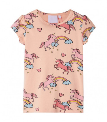 Kids' Pyjamas with Short Sleeves Light Orange 128