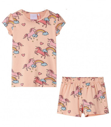 Kids' Pyjamas with Short Sleeves Light Orange 92