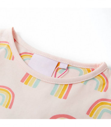 Kids' Pyjamas with Short Sleeves Soft Pink 116