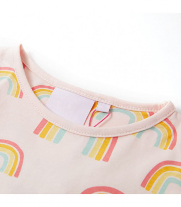 Kids' Pyjamas with Short Sleeves Soft Pink 128