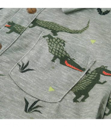 Kids' Shirt Light Khaki Melange 104