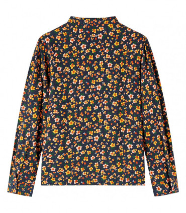 Kids' Shirt with Band Collar Navy 104