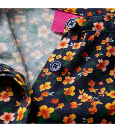 Kids' Shirt with Band Collar Navy 104