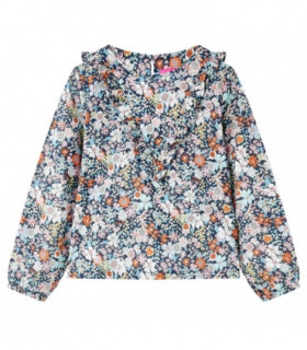 Kids' Shirt with Long Sleeves Dark Blue 128