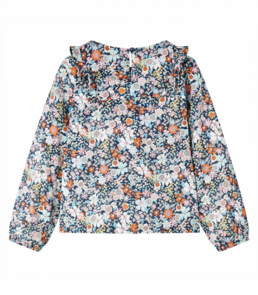 Kids' Shirt with Long Sleeves Dark Blue 128