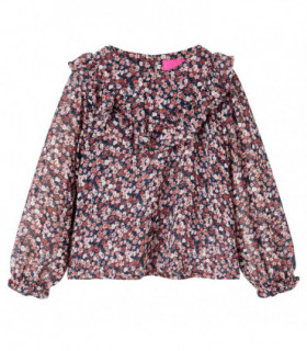 Kids' Shirt with Long Sleeves Dark Pink 104