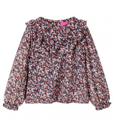 Kids' Shirt with Long Sleeves Dark Pink 116