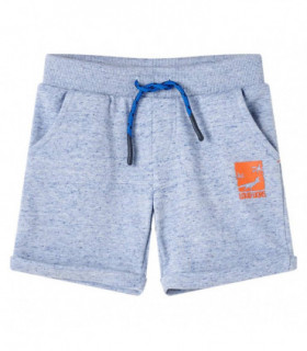Kids' Shorts with Drawstring Blue Melange 128