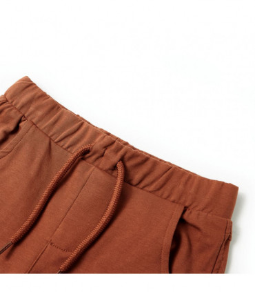 Kids' Shorts with Drawstring Brown 128