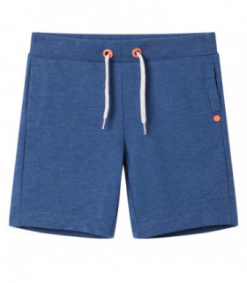 Kids' Shorts with Drawstring Dark Blue Melange 128