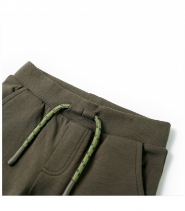 Kids' Shorts with Drawstring Dark Khaki 128