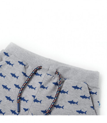 Kids' Shorts with Drawstring Light Grey Melange 116