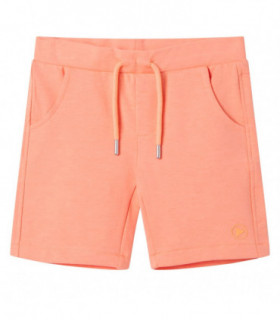 Kids' Shorts with Drawstring Neon Orange 140