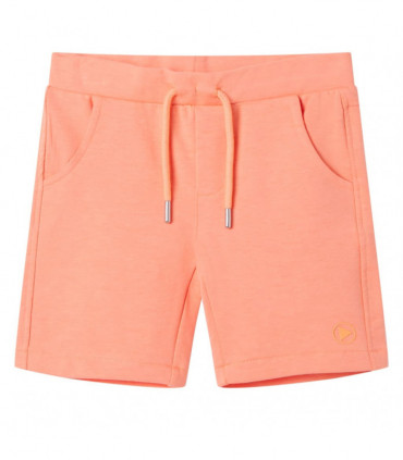 Kids' Shorts with Drawstring Neon Orange 140