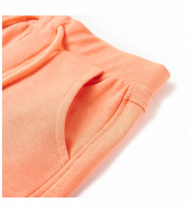 Kids' Shorts with Drawstring Neon Orange 140